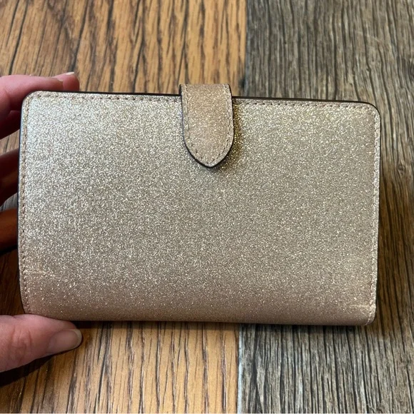 Kate Spade Glitter Gold Wallet - Picture 2 of 10